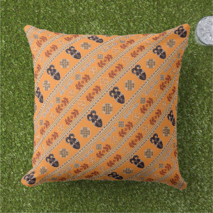 Coussin motif de masque ethnique africain