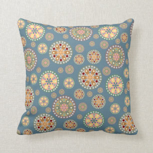Coussin Motif de médaillon de fleur