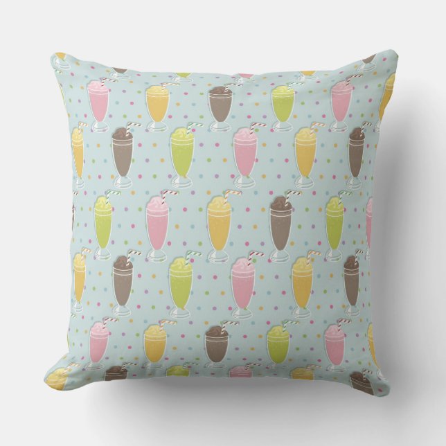 Coussin Motif de milkshake (Recto)
