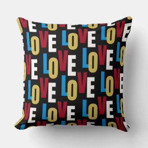 Coussin Motif de mots d'amour