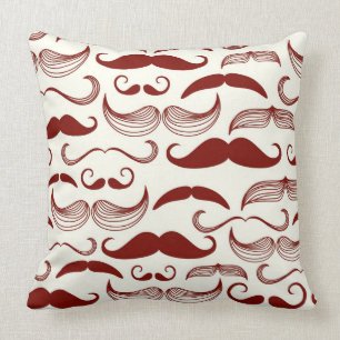 Coussin Motif de moustache, rétro style 3