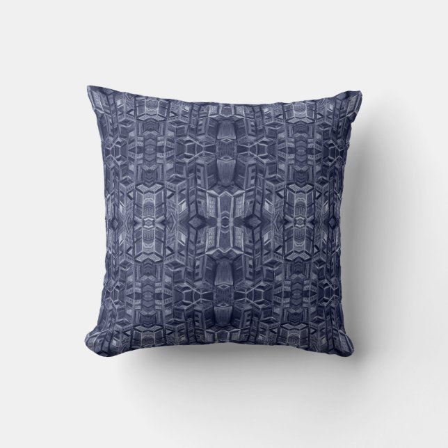 Coussin Motif de Navy Blue City (Recto)
