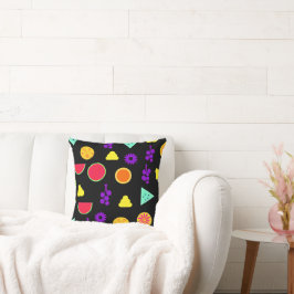 Coussin Motif de Neon Paradise aux fruits tropicaux
