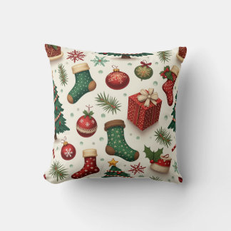 coussin motif de noël