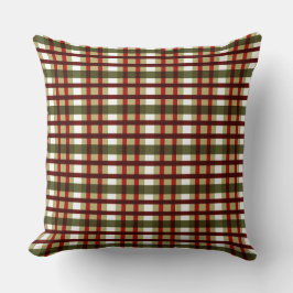 COUSSIN MOTIF DE NOËL BLANC VERT ROUGE