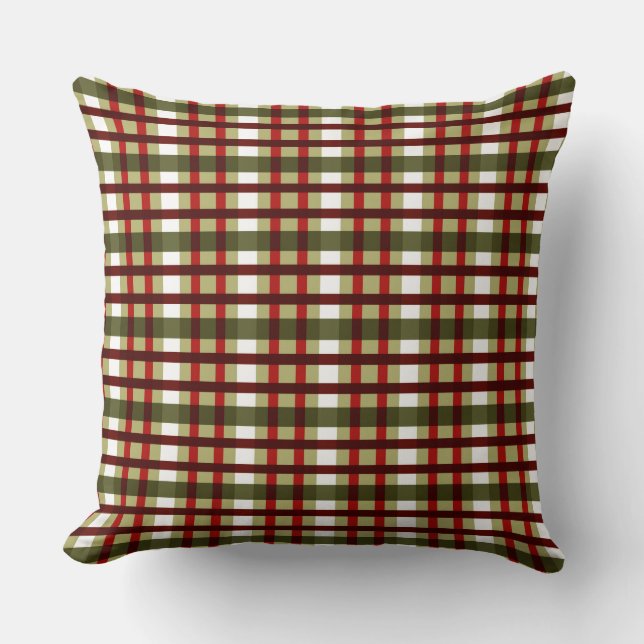 COUSSIN MOTIF DE NOËL BLANC VERT ROUGE (Recto)