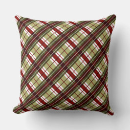 COUSSIN MOTIF DE NOËL BLANC VERT ROUGE