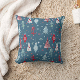 Coussin Motif de Noël d'hiver.