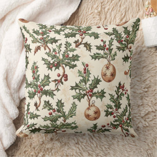 Coussin Motif de Noël floral Poinsettia (6)