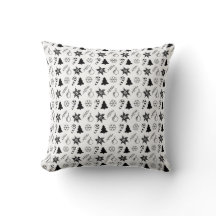 Motif de Noël noir et blanc