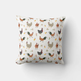 Coussin Motif de Noël Poulets et poulets