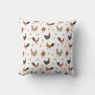 Coussin Motif de Noël Poulets et poulets