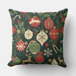 Coussin Motif de Noël Vintage