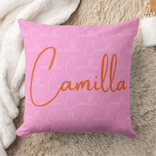 Coussin Motif de nom répétitif Camilla