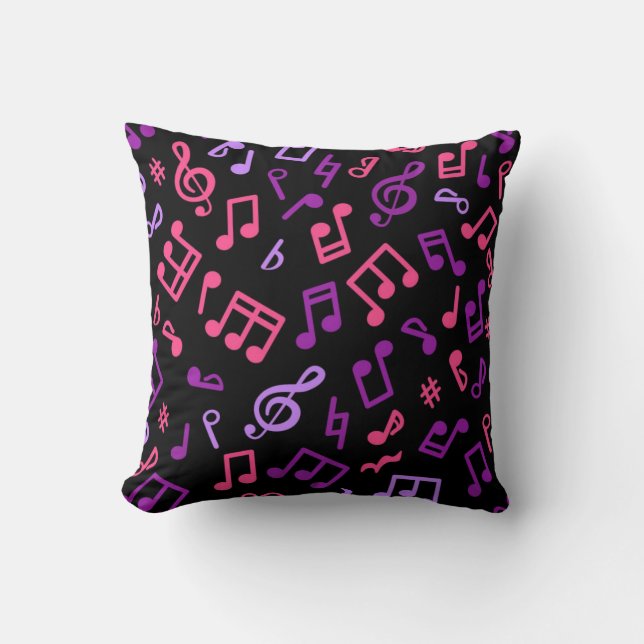 Coussin Motif de notes musicales (Recto)