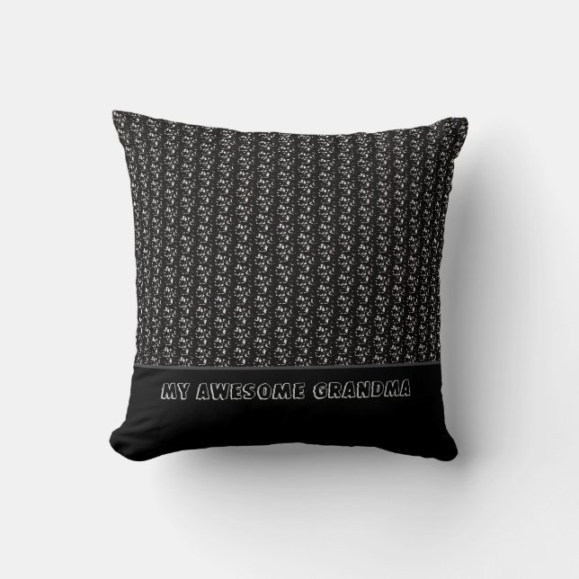 Coussin Motif de nuit magique kenyane d'art africain (Recto)