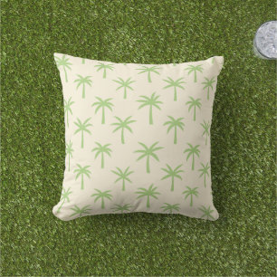 Coussin Motif de palmiers tropicaux verts