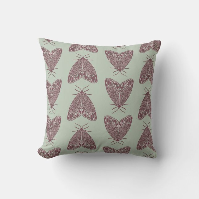 Coussin Motif de papillon complexe (Recto)