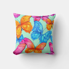 Coussin Motif de papillons colorés