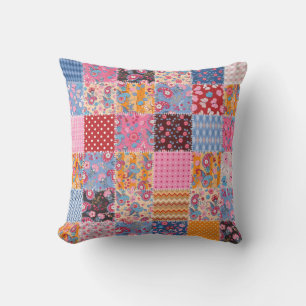 Coussin Motif de patchwork transparent