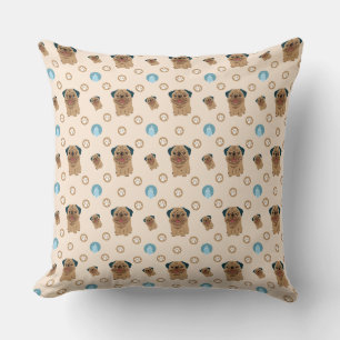 Coussin motif de pattes de chien