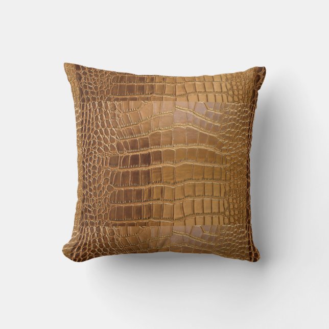 Coussin Motif de peau d'animal de cuir de crocodile de (Recto)