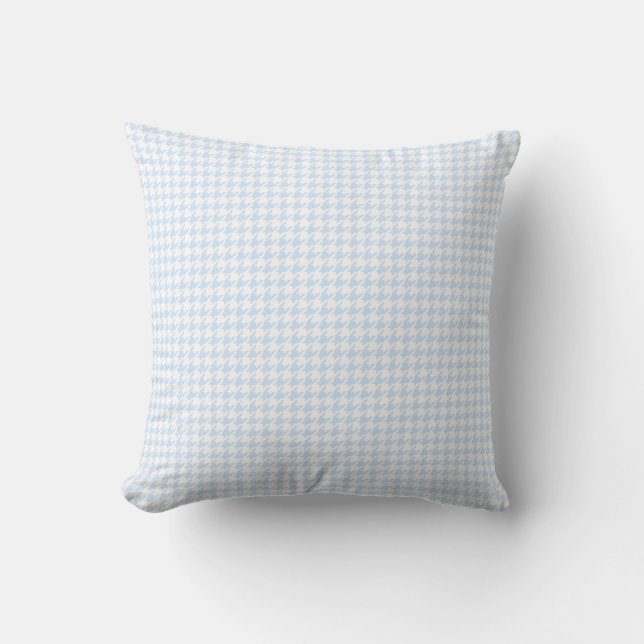 Coussin Motif de pied-de-poule - bleu layette (Recto)