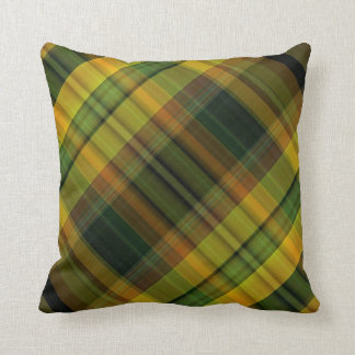 Coussin Motif de plaid de pavot de Californie