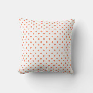 Coussin Motif de point de la Polka de corail