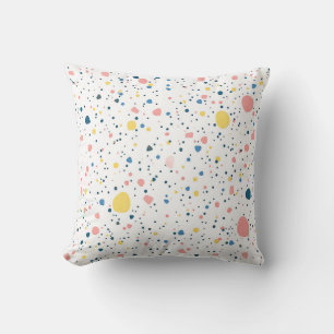 Coussin Motif de points de confetti en terrazzo moderne pa
