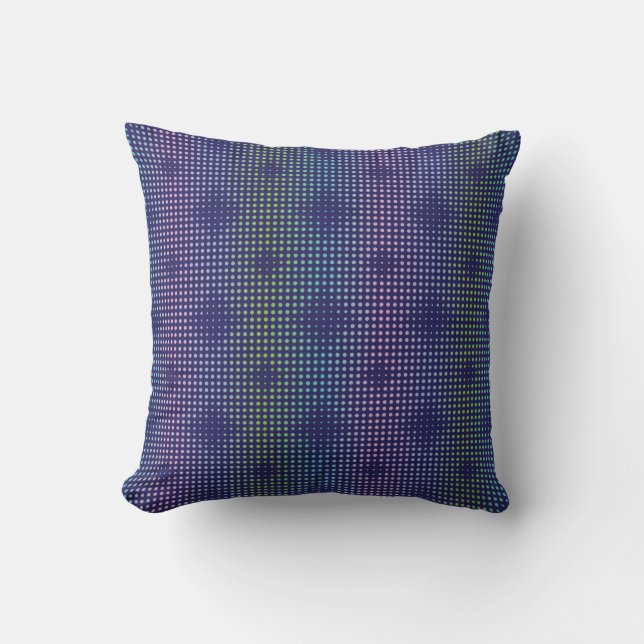 Coussin Motif de points holographiques Iridescente (Recto)
