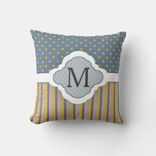 Coussin Motif de points Polka Polka Polka personnalisés (Recto)