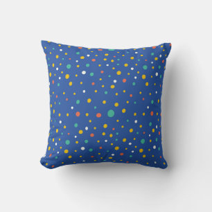 Coussin Motif de points Polka Vibrant