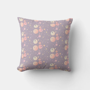 Coussin Motif de points rose gris neutre