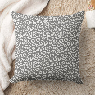 Coussin Motif de Poster de animal moderne Leopard Charcoal