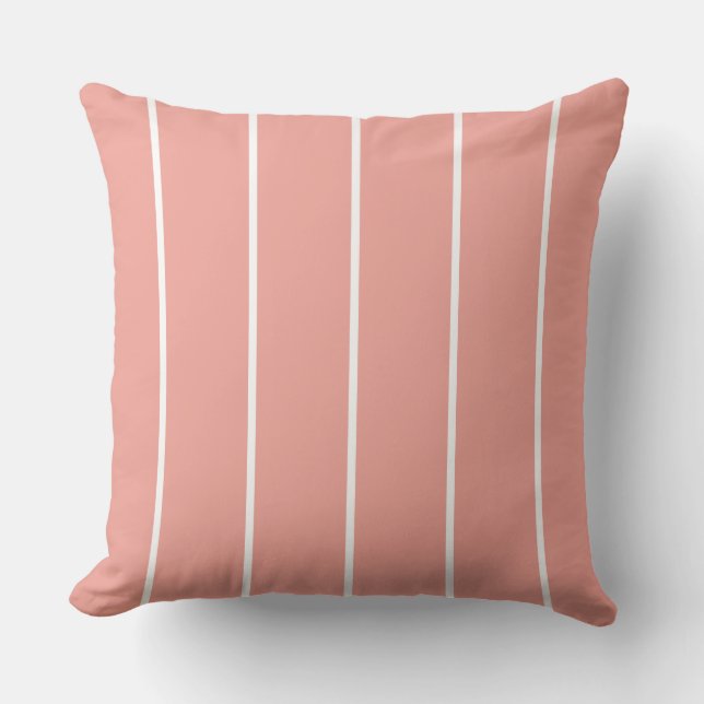 Coussin Motif de rayure verticale de couleur douce (Recto)