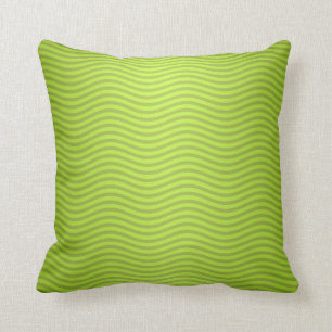 Coussin Motif de rayures de Chartreuse verte