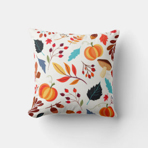 Coussin Motif de récolte d'automne amusant