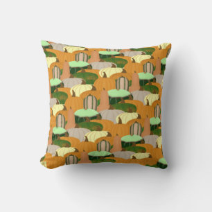 Coussin Motif de récolte de courge d'automne
