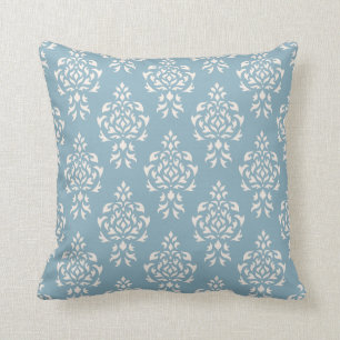 Coussin Motif de répétition de damassé de crête - crè