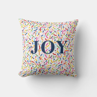 Coussin Motif de saupoudrage coloré JOY