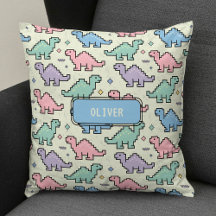Motif de silhouettes de dinosaures pixelisés de l'
