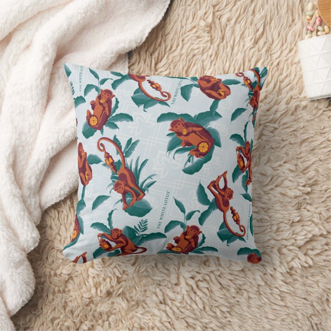 Coussin Motif de singes joueurs du Lotus Blanc (Couverture)