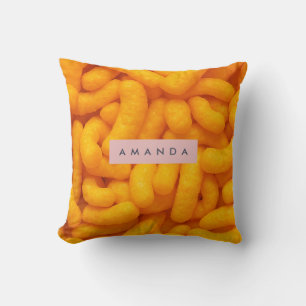 Coussin Motif de snack de Puffs au fromage personnalisé