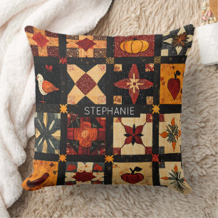 Coussin Motif de surface composée en Patchwork Automne Rus