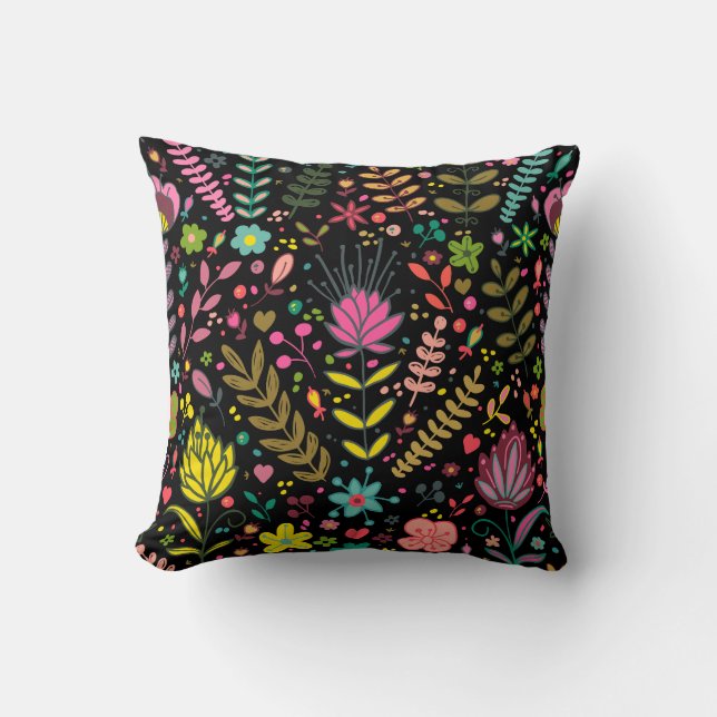 Coussin Motif de surface Florale - Papier peint Fleurs Des (Recto)