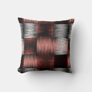 Coussin Motif de tableau de bord noir et rouge cool