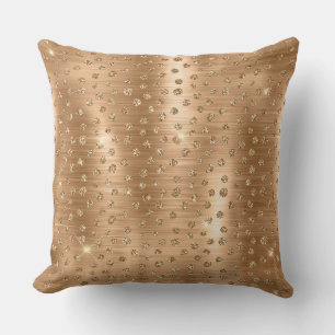 Coussin Motif de taches de guépard sauvage pailleté or élé