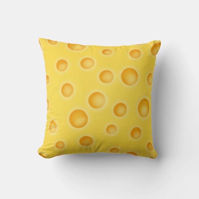 Coussin Motif de texture de Cheezy de fromage suisse (Recto)