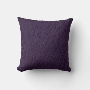 Coussin Motif de texture en cuir mauve